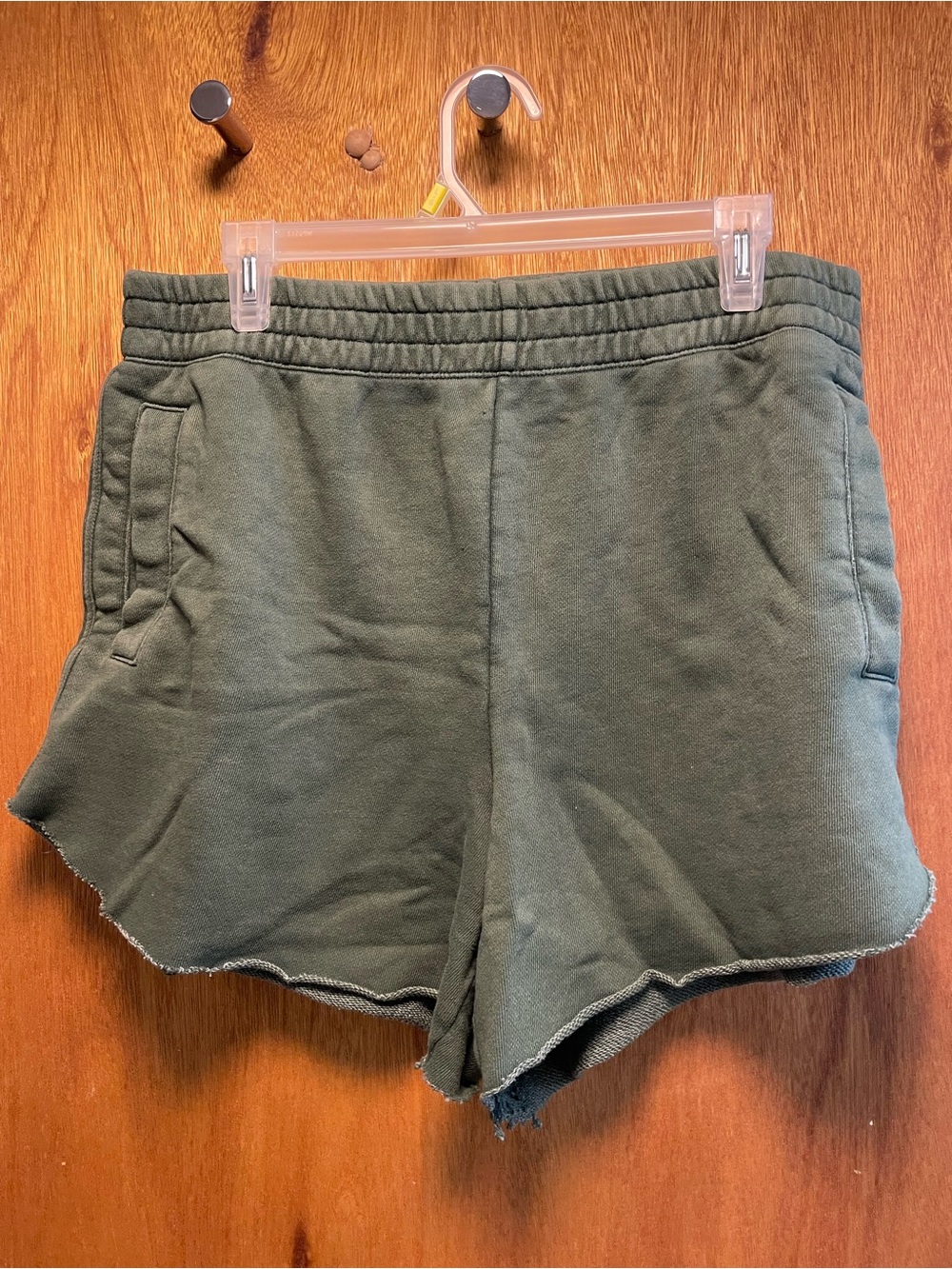 aerie Olive Green High-Waist Pull-On Shorts